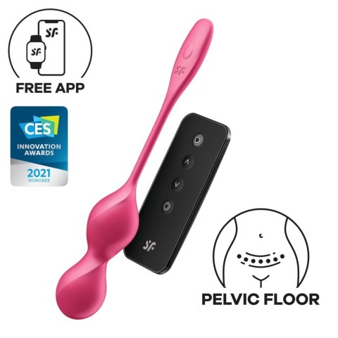 Wibrujące silikonowe kulki miłości Satisfyer Love Birds 2 z aplikacją