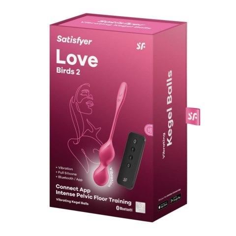 Wibrujące silikonowe kulki miłości Satisfyer Love Birds 2 z aplikacją