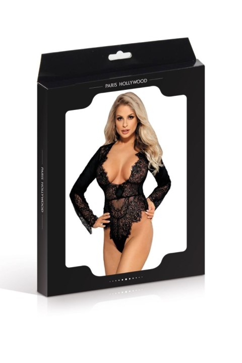 Body z długim rękawem Paris Hollywood R80400 czarne
