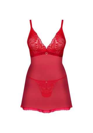 Czerwony babydoll z stringami Obsessive Chilisa M/L