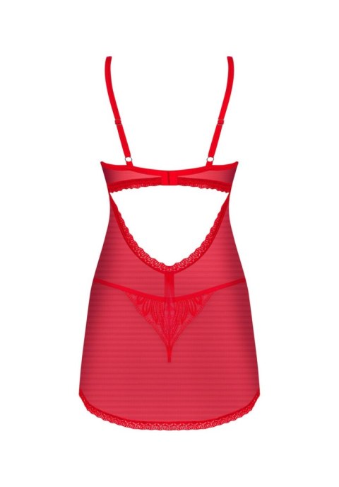 Czerwony babydoll z stringami Obsessive Chilisa M/L