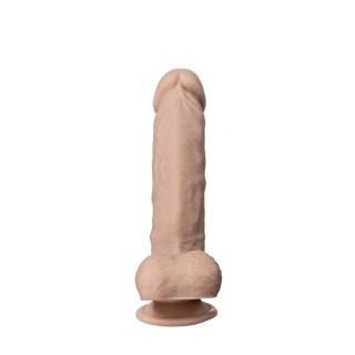 Dildo realistyczne Silexd Real Skin Model 1 z jajkami 23 cm jasne