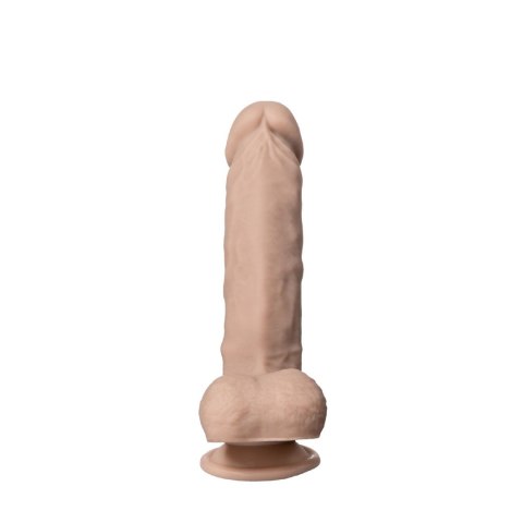 Dildo realistyczne Silexd Real Skin Model 1 z jajkami 23 cm jasne