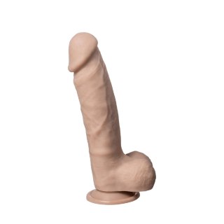Dildo realistyczne Silexd Real Skin Model 1 z jajkami 23 cm jasne