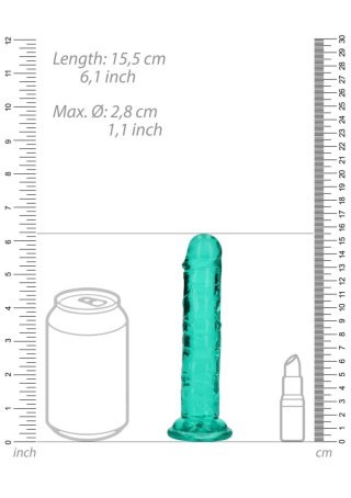 Dildo żelowe realistyczne z przyssawką przezroczyste RealRock 14,5 cm