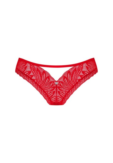 Koronkowe figi otwarte Chilisa Obsessive czerwone M/L