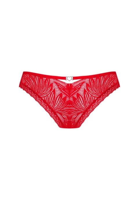 Koronkowe figi otwarte Chilisa Obsessive czerwone M/L