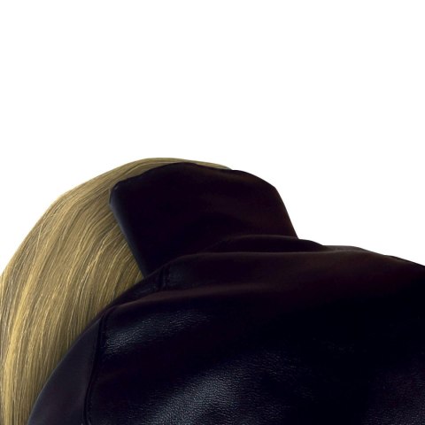 Maska BDSM z blond kucykiem Ouch! czarna 55 cm