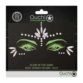 Naklejki biżuteryjne Ouch! na twarz świecące w ciemności