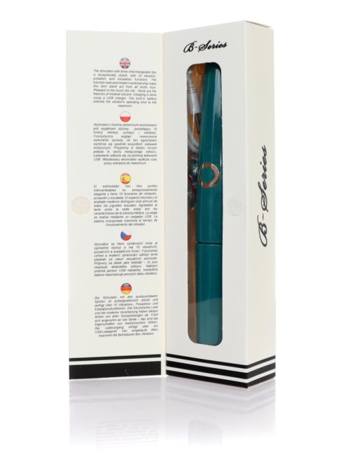Stymulator silikonowy z 3 końcówkami B Series Magic USB 10 funkcji