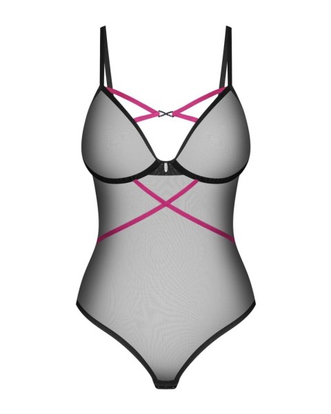 Body erotyczne transparentne Obsessive Novenes czarne M/L