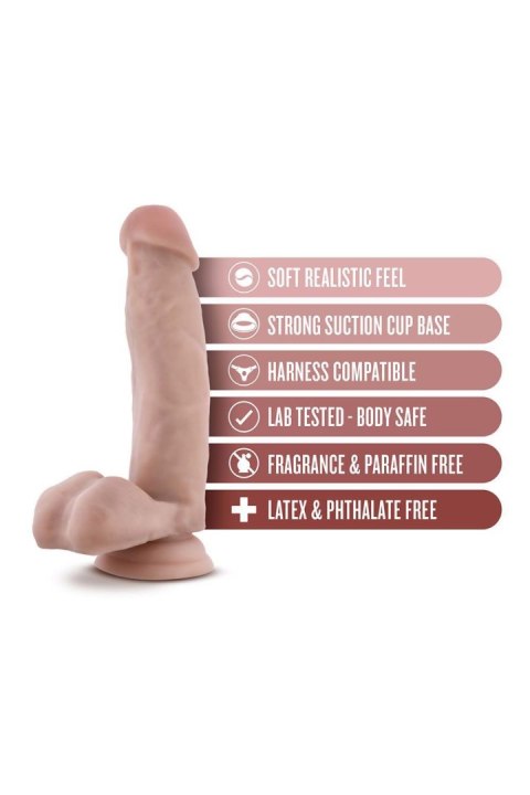 Dildo realistyczne Dr Skin Dr Mark 17 cm z jądrami beżowe