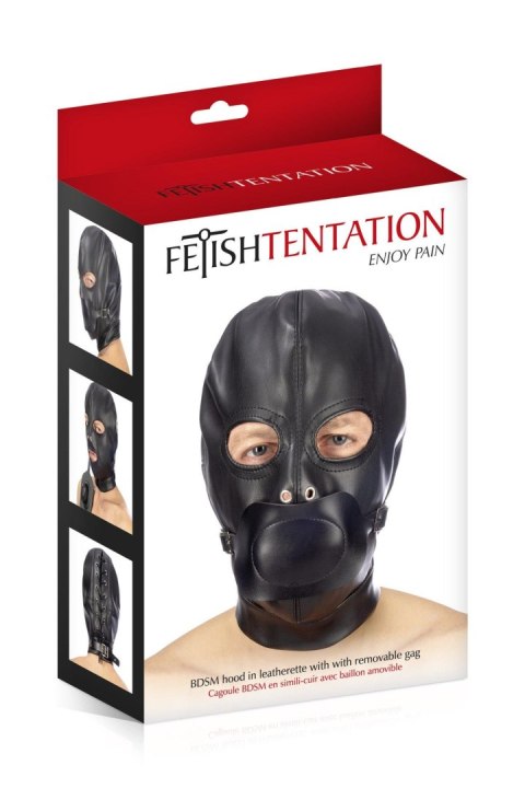 Maska BDSM z odkrytymi oczami Fetish Tentation spandeks 32cm
