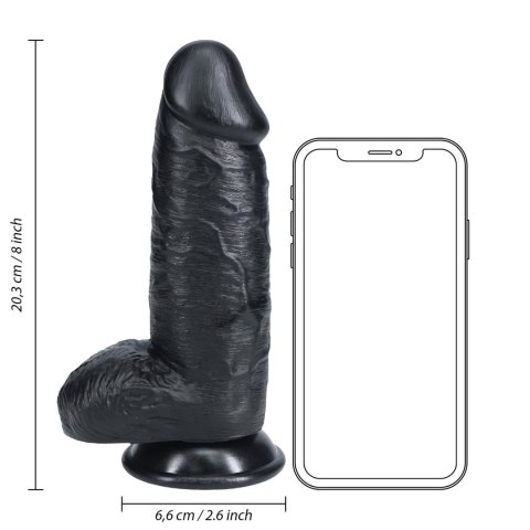 Dildo RealRock Extra Thick z moszną 8 cali PVC