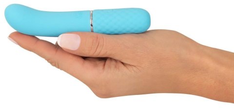 Mini wibrator Cuties niebieski silikonowy USB 11,8 cm