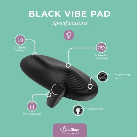 Nakładka wibracyjna Vibe Pad EasyToys czarny z pilotem USB