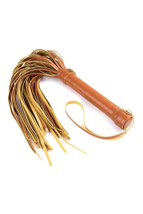Bicz flogger Blaze Elite koniakowy skóra PU 30 cm Dream Toys
