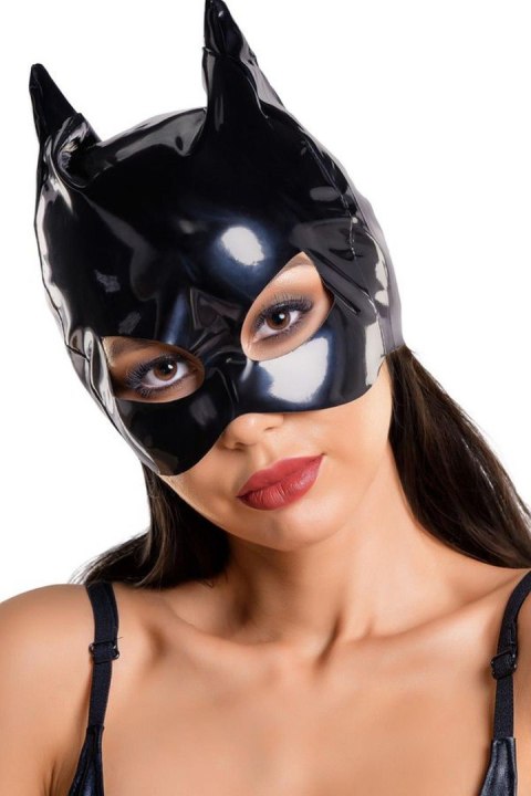 Błyszcząca Maska Kota Wetlook Glossy ANN Czarna OneSize