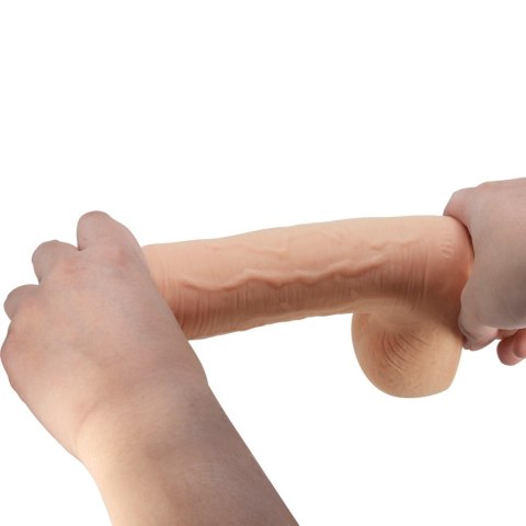 Dildo realistyczne Baile z przesuwaną skórą cieliste 23 cm przyssawka