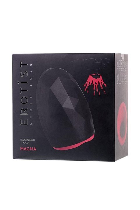 Masturbator Erotist Magma podgrzewany silikonowy czarny doładowywany 12 cm