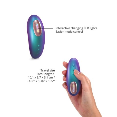 Mini wibrator silikonowy Dreamer Love to Love turkusowy tęczowy USB 10 cm