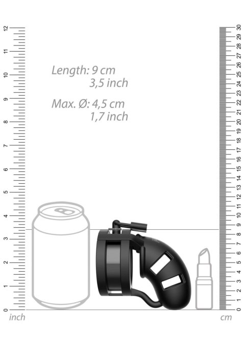 Pas cnoty ManCage Model 18 silikonowy Ballsplitter czarny 9 cm