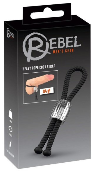 Pierścień erekcyjny Rebel Heavy Rope silikonowy czarny