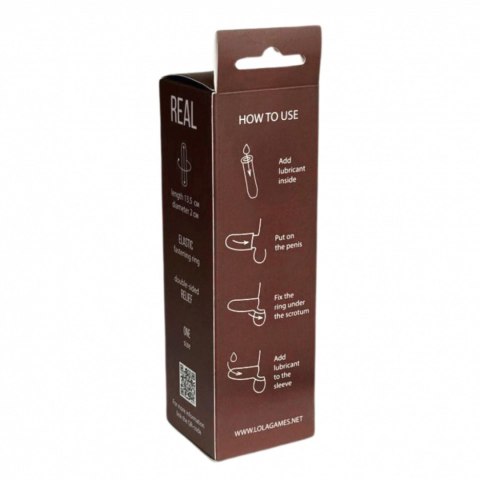 Przedłużka na penisa Real Extra Sense Bubbles TPE 13.5 cm