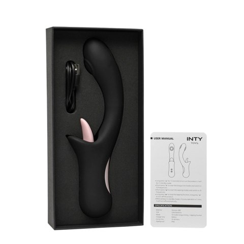 Silikonowy wibrator Dice z lizaniem i stukaniem INTY Toys USB