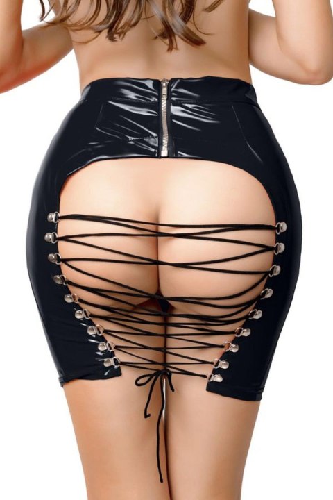 Spódnica wetlook Leanne Glossy czarna S