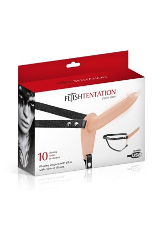 Strap-on wibrujący miękki Fetish Tentation silikonowy USB 15 cm
