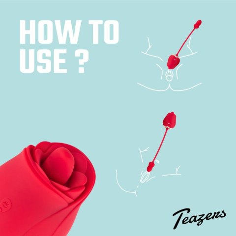 Stymulator łechtaczki Teazers Rose wibrujący USB 7 trybów