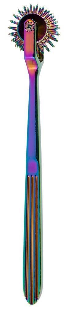 Wiatraczek BDSM potrójny tęczowy metalowy fetish Collection 18,5 cm