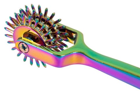 Wiatraczek BDSM potrójny tęczowy metalowy fetish Collection 18,5 cm