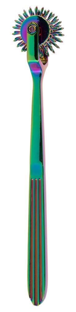 Wiatraczek BDSM potrójny tęczowy metalowy fetish Collection 18,5 cm
