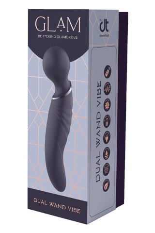 Wibrator Glam Dual Wand Dream Toys silikonowy USB 21,5 cm
