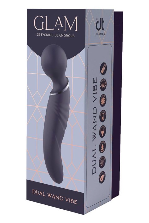 Wibrator Glam Dual Wand Dream Toys silikonowy USB 21,5 cm
