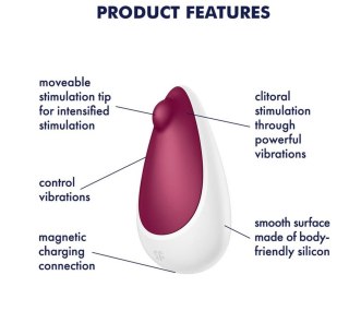 Wibrator Satisfyer Spot On 3 berry stymulator łechtaczki silikonowy USB
