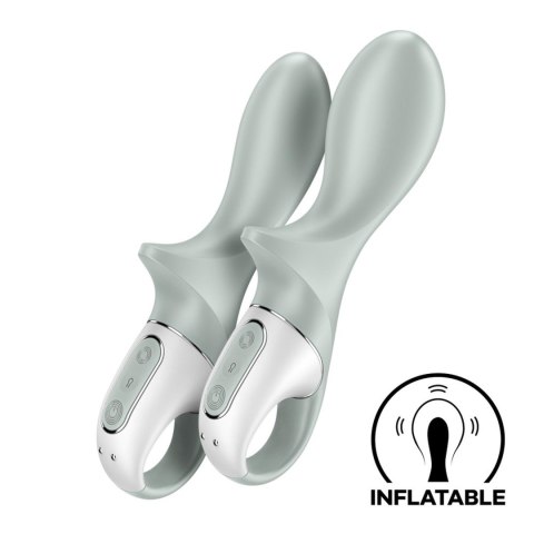 Wibrator analny nadmuchiwany Satisfyer Air Pump Booty 3 szarozielony USB
