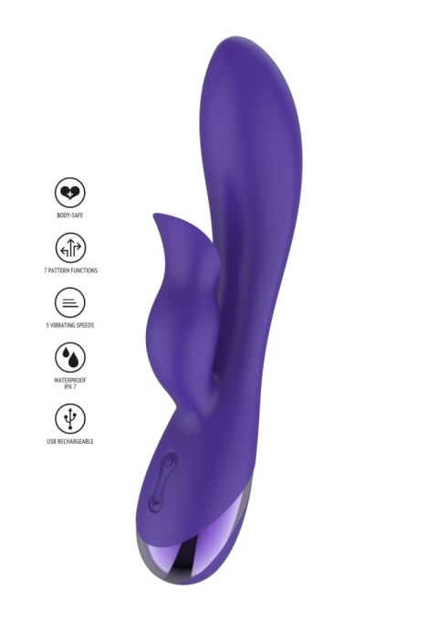 Wibrator króliczek Xocoon Unchained Love silikonowy fioletowy 19 cm