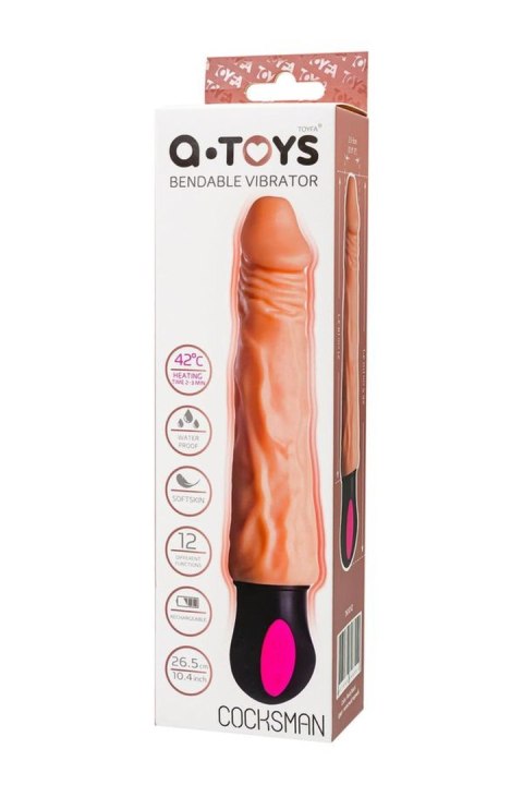 Wibrator realistyczny podgrzewany elastyczny A-Toys Cocksman 20,5 cm