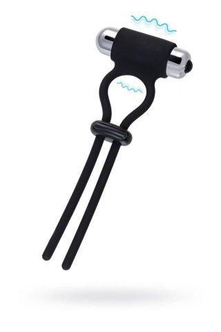 Lasso zaciskowe wibrujące A-Toys czarne silikonowe 14 cm