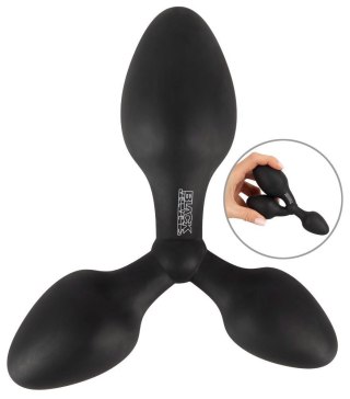 Potrójny korek analny Black Velvets silikonowy 13 8 cm
