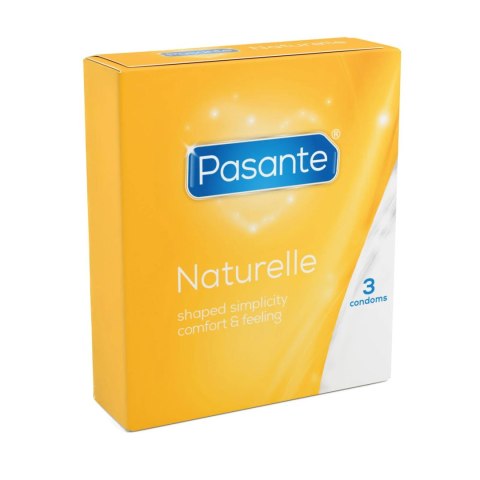 Prezerwatywy Pasante Naturelle nawilżane bez plemnikobójczego 3 szt