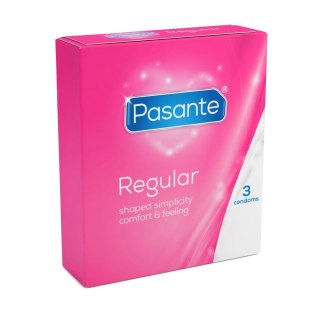 Prezerwatywy Pasante Regular naturalne 19 cm 3 sztuki