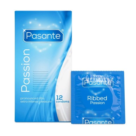 Prezerwatywy prążkowane Pasante Ribbed Passion 12 szt