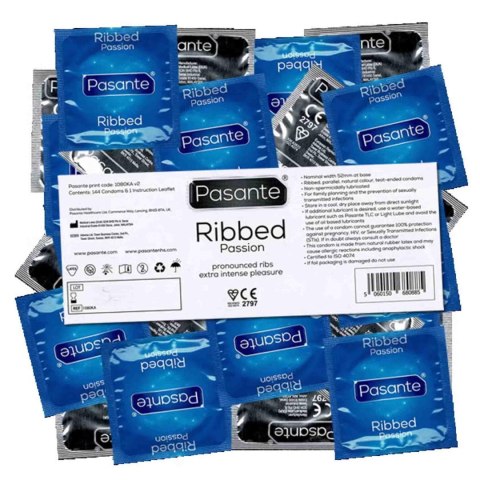 Prezerwatywy prążkowane Pasante Ribbed Passion 144 szt