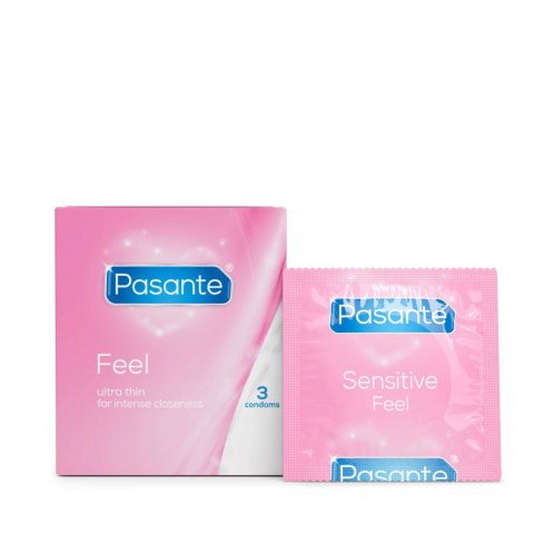 Prezerwatywy ultra cienkie Pasante Sensitive Feel naturalne 3 szt