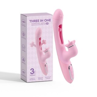 Trzyfunkcyjny silikonowy wibrator B Series Lyla USB wodoodporny