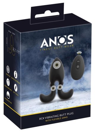 Wibrujący korek analny ANOS z pilotem USB silikonowy